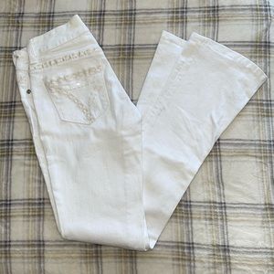 Seven7 Womens White Rocker Slim Jeans Size 27